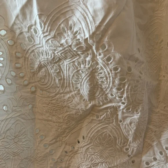 Moon River White A-Line Eyelet Skirt - Picture 3 of 3